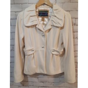 BB Dakota Wool Blend Cream White Coat